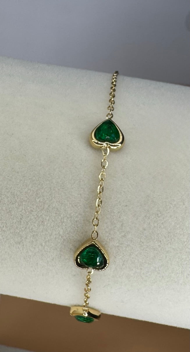Cuore Verde Bracelet  -  Stainless Steel 18K