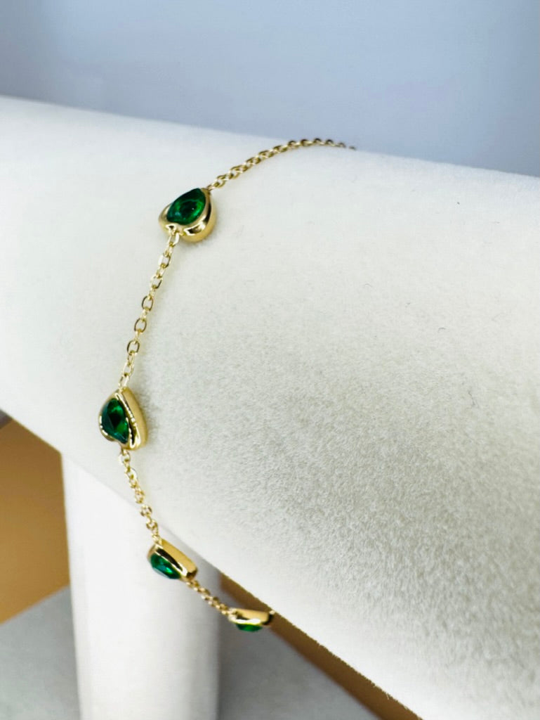 Cuore Verde Bracelet  -  Stainless Steel 18K