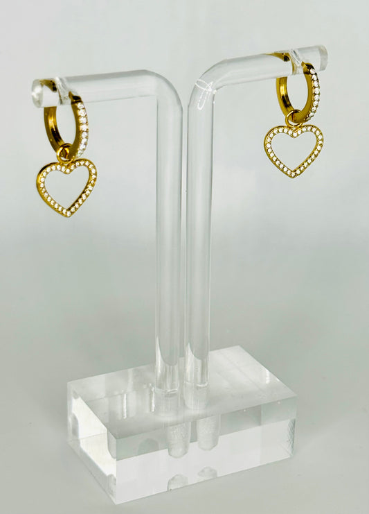 Cuore Earrings - Stainless Steel -18K